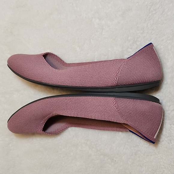 Rothy's The Flat Begonia Pink Knit Fabric Slip On Ballet Flats Bubble Gum Sz 9 - Picture 7 of 16